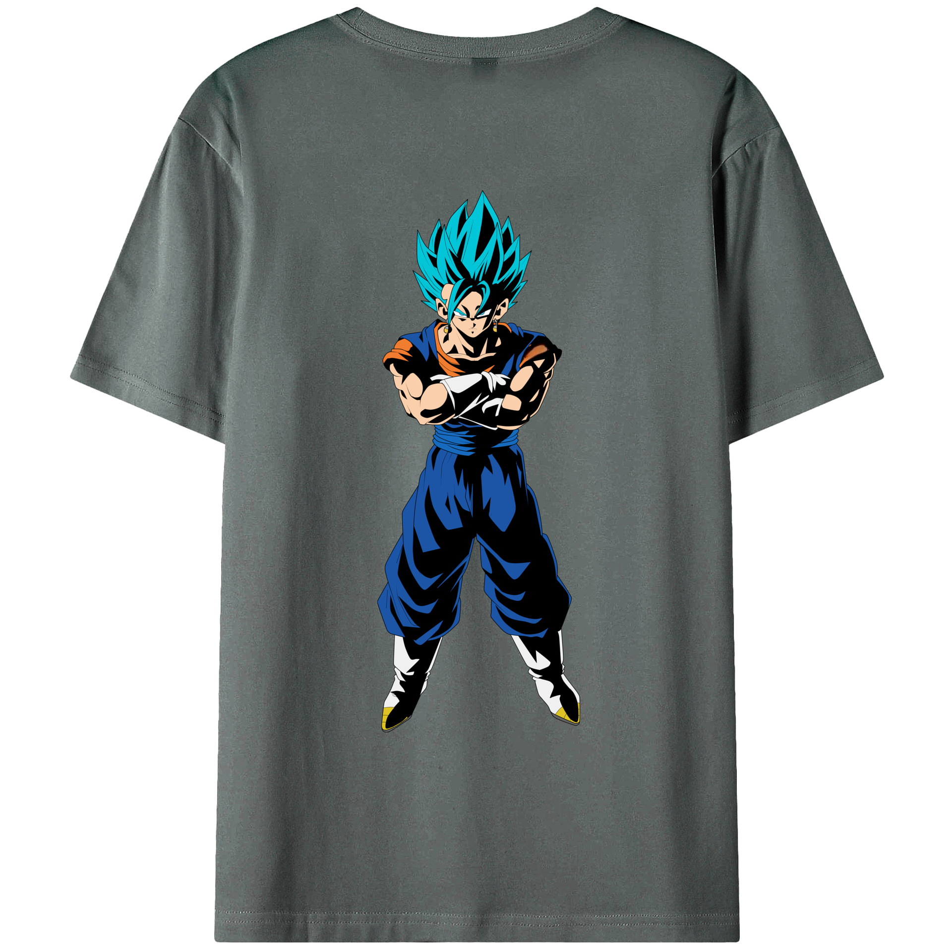 （画像用） ドラゴンボール ベジット DRAGON BALL Vegetto 綿100％ メンズ半袖Tシャツ（バックプリント） 通気性